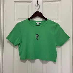 Topshop // Cropped Dragon T-Shirt 🐉 // Size 10